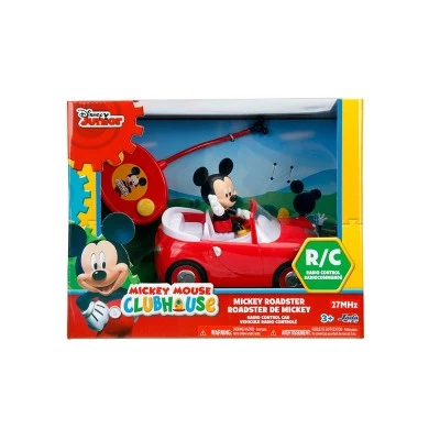 Jada Toys Disney Junior RC Mickey Mouse Club House Roadster Remote Control Vehicle 7" Glossy Red 1 Jada Toys Disney Junior RC Mickey Mouse Club House Roadster Remote Control Vehicle 7" Glossy Red
