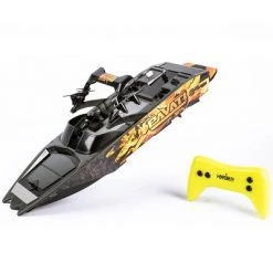 Hyper 1:18 Scale RC Pavati Wakeboard Boat - Black with Flame Graphics