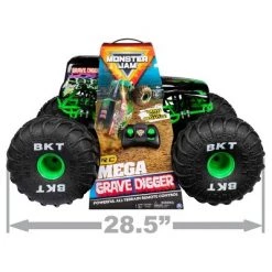 Monster Jam Official Mega Grave Digger All-Terrain Remote Control Monster Truck with Lights - 1:6 Scale