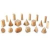 Learning Resources Wood Geometric Solids, Set of 19