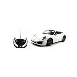 Link Worldwide Ready! Set! Go! Link 1:12 RC Porsche 911 Carrera S White Cabriolet, Remote Control Sports Car, Working Headlights & Tail Lights R/C