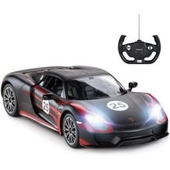 Link Worldwide Porsche RC Car | 1:14 Porsche 918 Spyder RC Car For Kids And Adults | Black