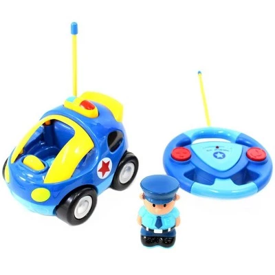 Link Worldwide Link 4" Cartoon RC Police Car with Music, Lights & Action Figure, Remote Control Toy for Toddlers & Kids | Blue 2 Link Worldwide Link 4" Cartoon RC Police Car with Music, Lights & Action Figure, Remote Control Toy for Toddlers & Kids | Blue - Image 2