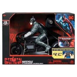 DC Comics The Batman Batcycle RC with Batman Rider