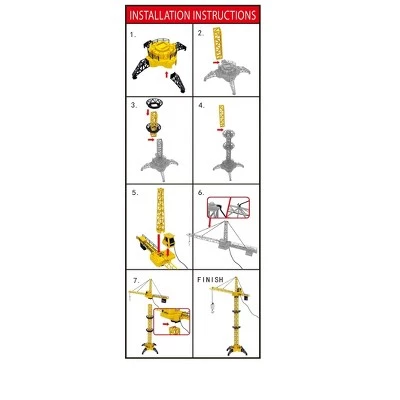 Link Worldwide Ready! Set! Play! Link 50" Wired Remote Control Crawler Crane With Tower Lights And Adjustable Height 2 Link Worldwide Ready! Set! Play! Link 50" Wired Remote Control Crawler Crane With Tower Lights And Adjustable Height - Image 2