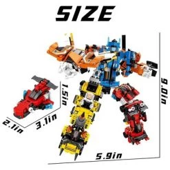 PANLOS 741 Pieces Car Vehicle Robot Toy Model Educational Construction Carton Kids Building Blocks Brick Set for Ages Above 6, Multicolor -Vehicles & Remote Control Sales unnamed file 225
