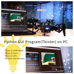 Adeept DarkPaw Wireless Quadruped STEAM Crawling Spider Robot Kit for Raspberry Pi 4/3 Model B+/B/2B, OpenCV Tracking, Video Transmission, Silver -Vehicles & Remote Control Sales unnamed file 2288