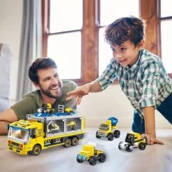 PANLOS 6 in 1 Construction Vehicles Truck Robot Toy Model Educational Carton Kids Building Blocks Brick Set for Ages Above 6, Yellow -Vehicles & Remote Control Sales unnamed file 245