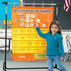 Learning Resources El Centro de las Silabas (Spanish Syllables) Pocket Chart, 225 Cards, Ages 6+
