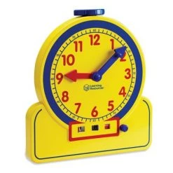 Learning Resources Primary Time Teacher 12-Hour Learning Clock, Teaching clocks for Kids, Ages 4+