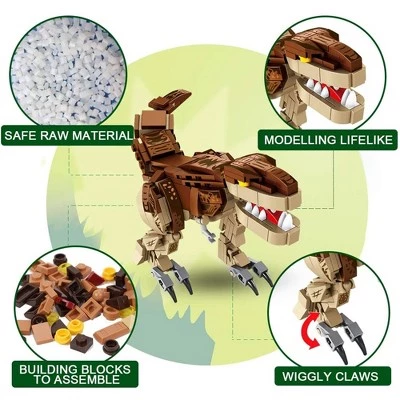 Panlos 8 in 1 Dinosaur and Robot Toy Model Building Blocks Model Kit with Pteranodon, Velociraptor, Triceratops, and Tyrannosaurus Rex, 979 Pieces 1 Panlos 8 in 1 Dinosaur and Robot Toy Model Building Blocks Model Kit with Pteranodon, Velociraptor, Triceratops, and Tyrannosaurus Rex, 979 Pieces