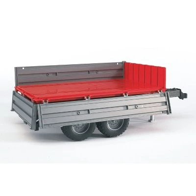 Bruder Tipping Trailer Accessory with Hitch for Farm Tractors, Construction & Forestry Trucks, Realistic Foldable Side Walls 1 Bruder Tipping Trailer Accessory with Hitch for Farm Tractors, Construction & Forestry Trucks, Realistic Foldable Side Walls
