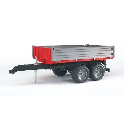 Bruder Tipping Trailer Accessory with Hitch for Farm Tractors, Construction & Forestry Trucks, Realistic Foldable Side Walls 2 Bruder Tipping Trailer Accessory with Hitch for Farm Tractors, Construction & Forestry Trucks, Realistic Foldable Side Walls - Image 2