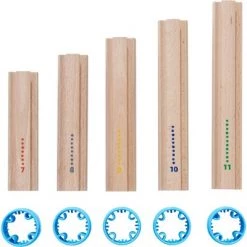 HABA Kullerbu Expansion Set - Tall Columns - 10 Piece Set for Creating Extra Tall Ball Track Layouts