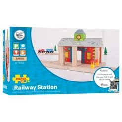 Bigjigs Rail Railway Station Wooden Railway Train Set Accessory