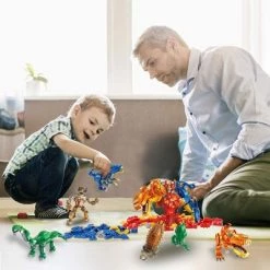 Panlos 11 in 1 Dinosaur and Robot Toy Model Building Blocks Kit with T. Rex, Brontosaurus, Triceratops, Parasaurolophus, and Ankylosaurus, 1215 Pieces -Vehicles & Remote Control Sales unnamed file 305