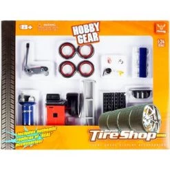 Repair Tire Shop Accessories Tool Set for 1/24 Scale Models by Phoenix Toys