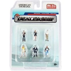 "The Dealership" 6 piece Diecast Figurine Set for 1/64 Scale Models by American Diorama