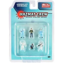 "Hazmat Crew" 6 piece Diecast Figurine Set for 1/64 Scale Models by American Diorama