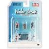 "Winter Break" Diecast Set of 6 pieces (2 Figurines and 4 Accessories) for 1/64 Scale Models by American Diorama