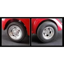 Polished Drag Wheels and Tires 4 pcs Set from 1941 Gasser 1/18 by Acme