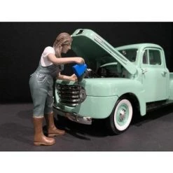 Car Girl in Tee Kylie Figurine for 1/24 Scale Models by American Diorama