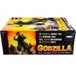 Skill 2 Model Kit Godzilla Figurine with Diorama Base "65th Anniversary Edition" (1954-2019) 1/144 Scale Model by Polar Lights