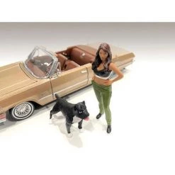 "Lowriderz" Figurine IV and a Dog for 1/24 Scale Models by American Diorama