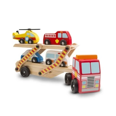 Melissa & Doug Wooden Emergency Vehicle Set of 6 1 Melissa & Doug Wooden Emergency Vehicle Set of 6