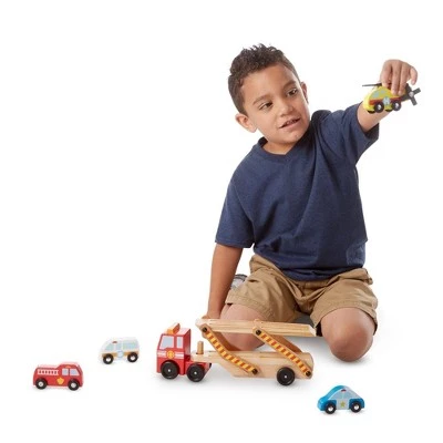 Melissa & Doug Wooden Emergency Vehicle Set of 6 2 Melissa & Doug Wooden Emergency Vehicle Set of 6 - Image 2
