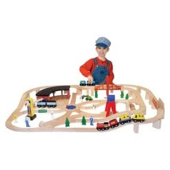 Melissa & Doug Melissa & Doug Deluxe Wooden Railway Train Set (130+pc) -Vehicles & Remote Control Sales unnamed file 3438