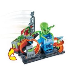 Hot Wheels City 4 Foot Ultimate Octo Car Wash Playset with No Spill Water Tanks and Color Changing Car, for Kids Ages 4 and Up