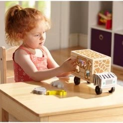 Melissa & Doug Melissa & Doug Animal Rescue Shape-Sorting Truck - Wooden Toy With 7 Animals and 2 Play Figures