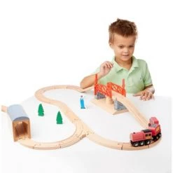 Melissa & Doug Melissa & Doug Swivel Bridge Wooden Train Set (47pc) -Vehicles & Remote Control Sales unnamed file 3604