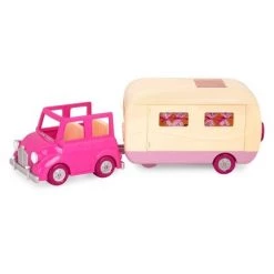 Li'l Woodzeez Li'l Woodzeez Camper Playset with Pink Toy Car 40pc - Happy Camper