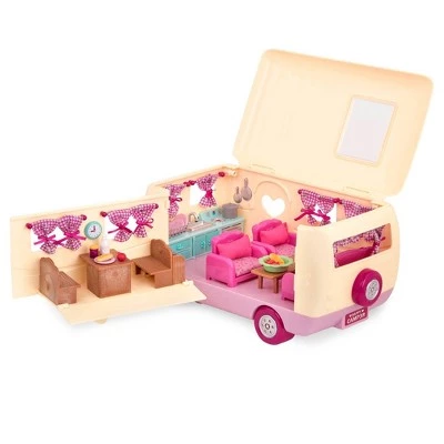 Li'l Woodzeez Li'l Woodzeez Camper Playset with Pink Toy Car 40pc - Happy Camper 3 Li'l Woodzeez Li'l Woodzeez Camper Playset with Pink Toy Car 40pc - Happy Camper - Image 3