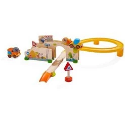 HABA Kullerbu at The Construction Site Play Track - 13 Piece Starter Set with 2 Vehicles and Ball Drop - Ages 2 and Up -Vehicles & Remote Control Sales unnamed file 3712