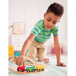 B. toys Wooden Train Set - Wood & Wheels