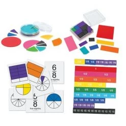 Learning Resources Rainbow Fraction Teaching System Kit, Ages 6+