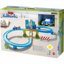 HABA Kullerbu Police Chase Playset - 16 Piece Figure 8 Starter Set