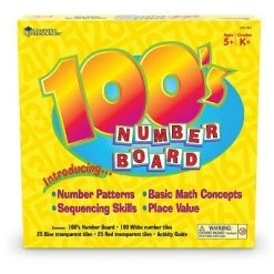 Learning Resources Hundred Number Board, Plastic, Ages 5+