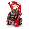 Theo Klein Interactive Toddler Toy Car and Engine Service Maintenance Station and Play Set with Kids Tools Included, Red