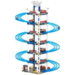 Qaba 7-Level Car Parking Garage Toy Dual Race Tracks Car Ramp Set Toddler Car Games 102 PCS w/ Electric Elevator Wash, Gas, Ejector & Car Repair Station Metal Cars for 3-6 Years Old -Vehicles & Remote Control Sales unnamed file 4057