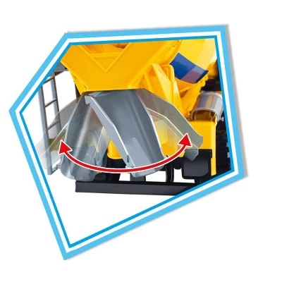 Link Worldwide Ready! Set! Go! Link 14" Friction Pull Back Power Mixer Truck, Pretend Play Big Construction Vehicle Toy For Kids 2 Link Worldwide Ready! Set! Go! Link 14" Friction Pull Back Power Mixer Truck, Pretend Play Big Construction Vehicle Toy For Kids - Image 2