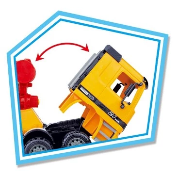 Link Worldwide Ready! Set! Go! Link 14" Friction Pull Back Power Mixer Truck, Pretend Play Big Construction Vehicle Toy For Kids 3 Link Worldwide Ready! Set! Go! Link 14" Friction Pull Back Power Mixer Truck, Pretend Play Big Construction Vehicle Toy For Kids - Image 3