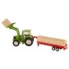 Big Country Toys 1/20 Green Tractor with Loader Bucket, Bale and Bale Forks 459