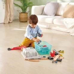 Hape City Railway and Train Bucket Set Toy with Hoisting Magnetic Crane for Trains, Trucks, and Cargo for Kids Ages 3 and Up, Multicolor -Vehicles & Remote Control Sales unnamed file 4240