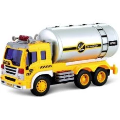 Link Worldwide Ready! Set! Play! Pull Back Oil Tanker Truck Toy With Lights And Sounds