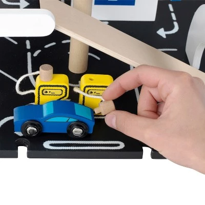 Theo Klein Michelin Car Service Mechanic Station Kids Wooden Toy Playset with 1 Play Car, Screwdriver, and Tires for Ages 3 and Up 4 Theo Klein Michelin Car Service Mechanic Station Kids Wooden Toy Playset with 1 Play Car, Screwdriver, and Tires for Ages 3 and Up - Image 4