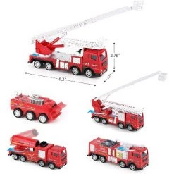 iPlay, iLearn, Fire Truck and Emergency Rescue Playset, Includes 5 Trucks, 2 Structures, Plus Accessories, 50+ Pieces, Ages 3 and Up -Vehicles & Remote Control Sales unnamed file 4290